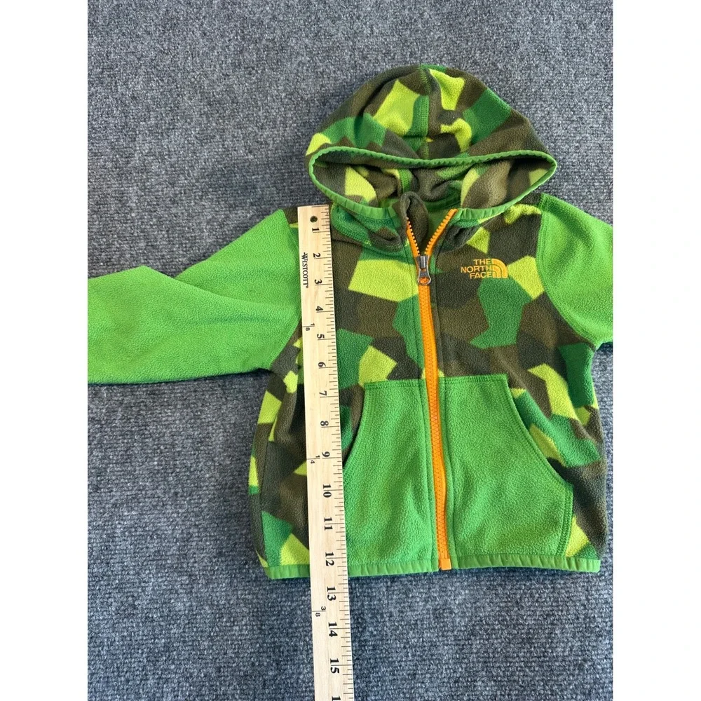 The North Face Infant Green Camo Fleece Full Zip Hoodie Jacket 12-18M